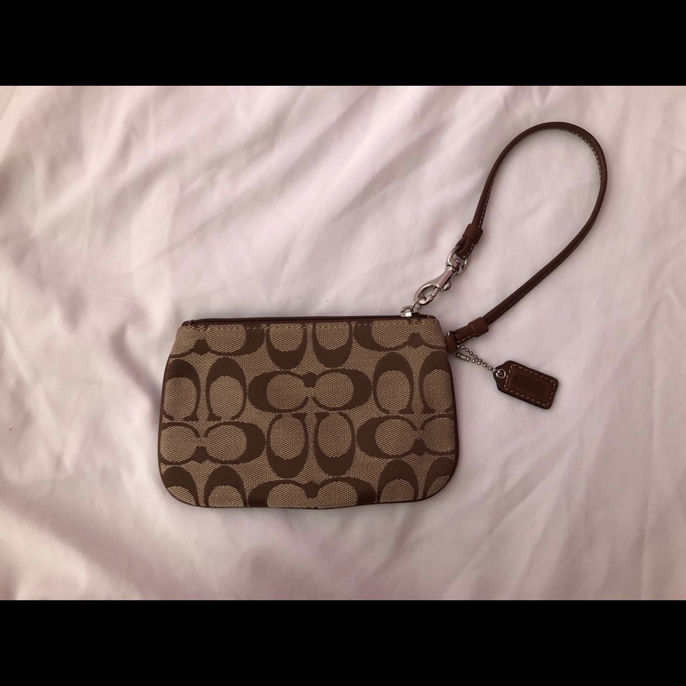 Brown Coach Wristlet